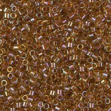 Miyuki delica Beads 11/0 - Sparkling dark topaz lined chartreuse ab DB-1735